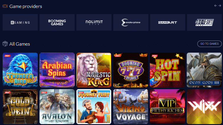 mBitcasino is backed by the best providers in the gaming industry