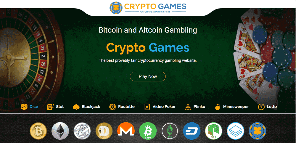 CryptoGames Review - The interface