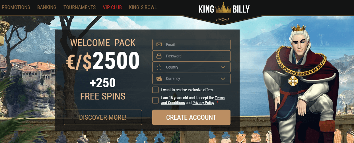 King Billy Casino Reviews – The welcome bonus (Play long and prosper!)