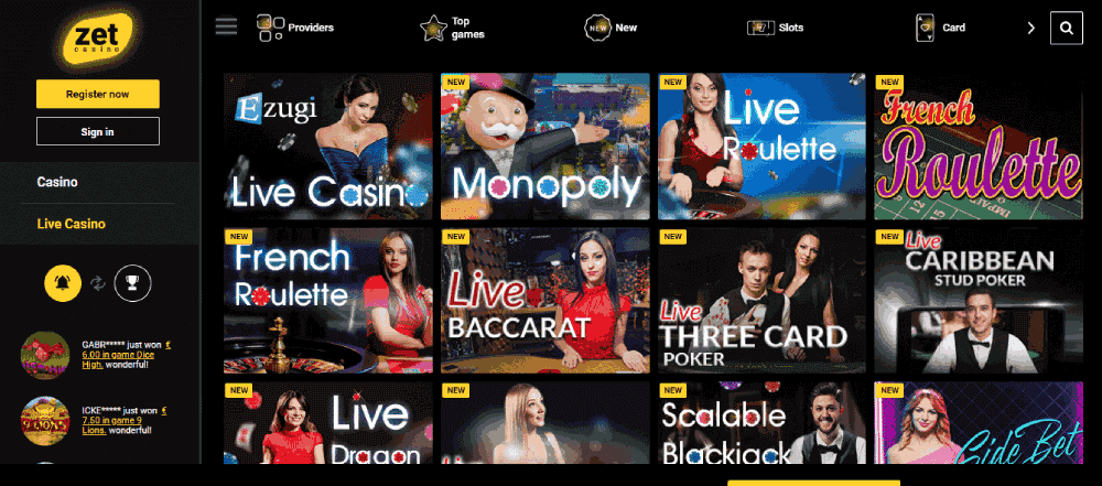 Zet Casino Reviews - Play Live Games