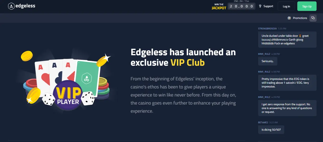 Edgeless Casino Review - The VIP Club Edgeless Casino Review - The VIP Club