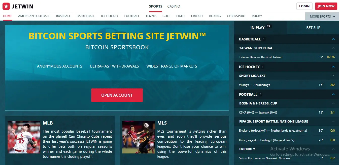 Jetwin Reviews - Sports Section