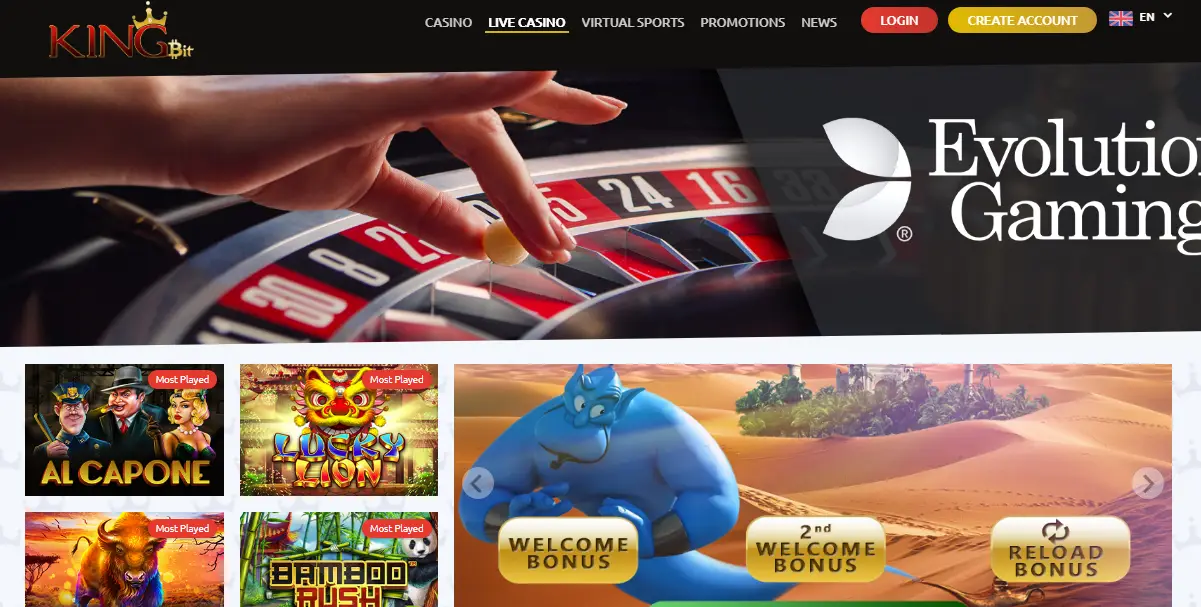 KingBit Casino Review - Live casino games KingBit Casino Review - Live casino games