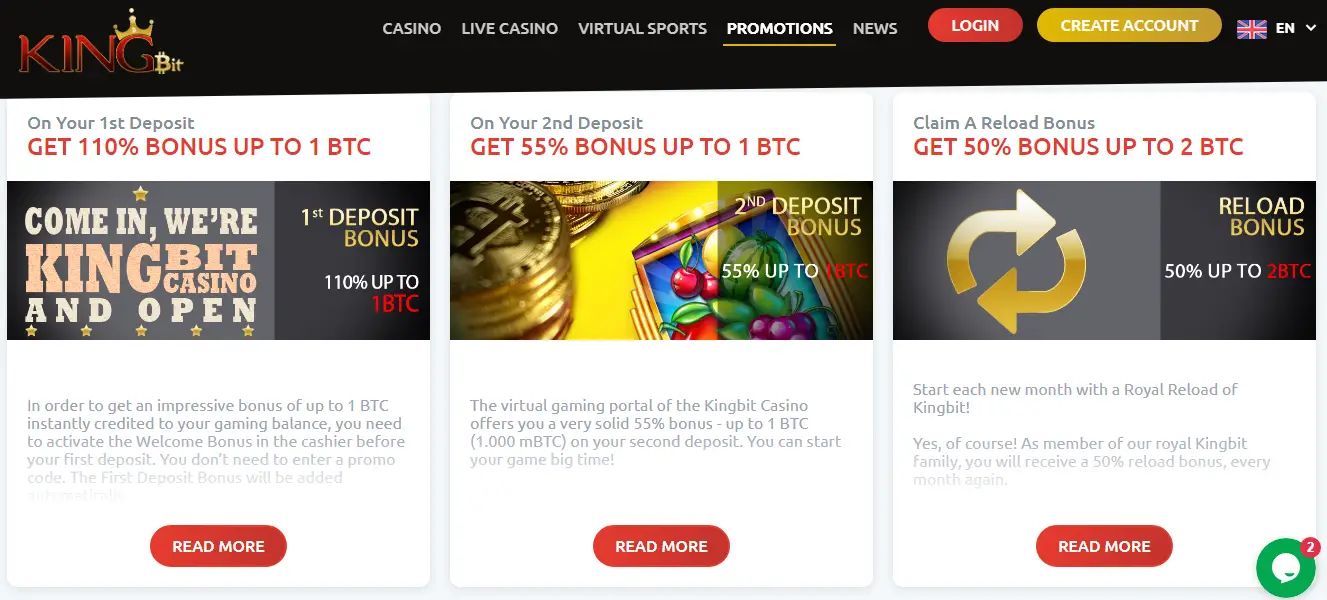 KingBit Casino Review - Welcome Bonus KingBit Casino Review - Welcome Bonus