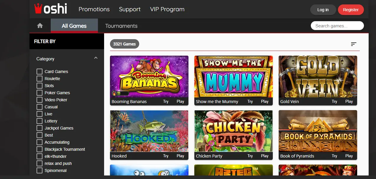 Oshi Casino Reviews - List of Games Oshi Casino Reviews - List of Games