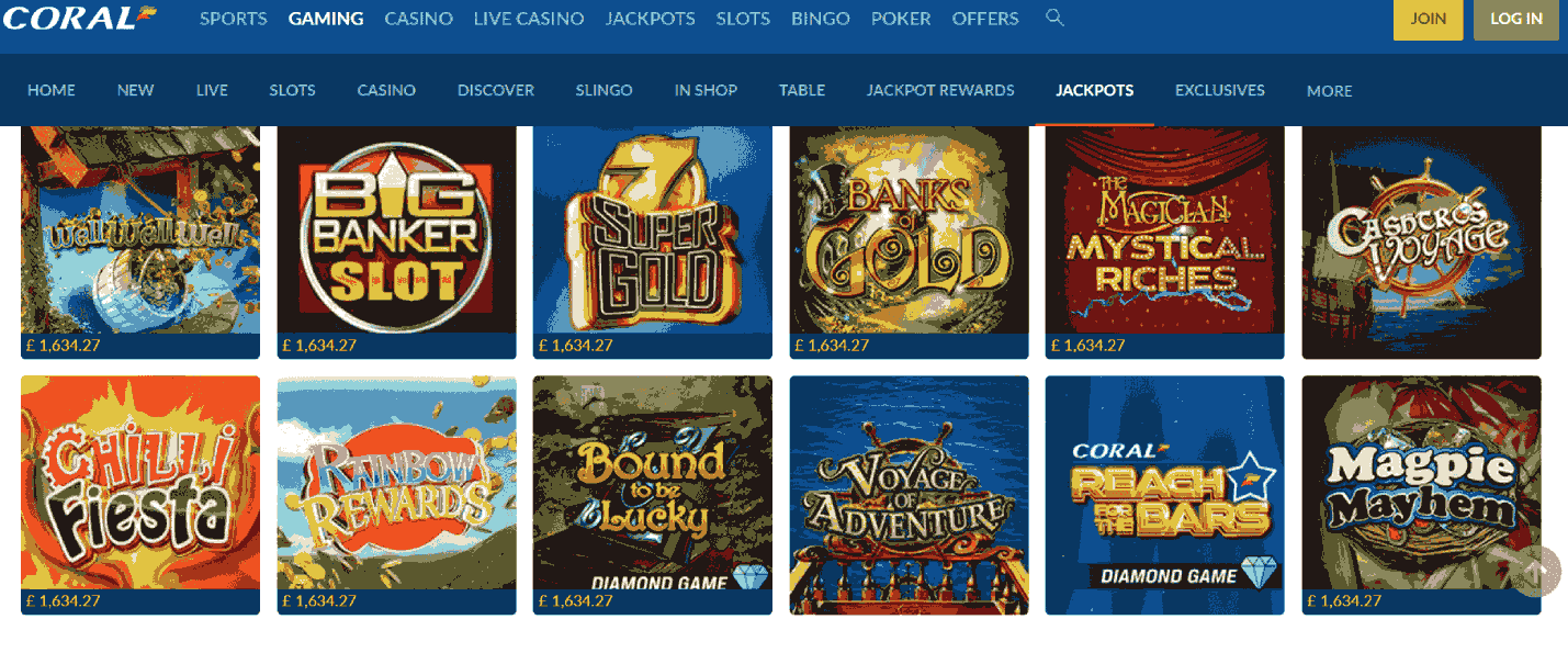 Coral Casino Reviews - Rich Jackpot Games that Offer Generous Cash Prizes