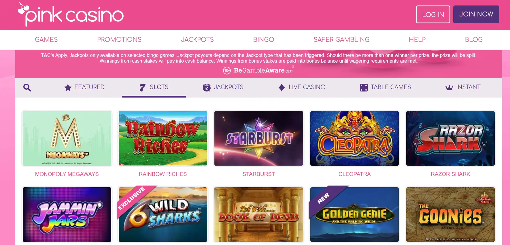 Enjoy More Than 350 Slot Games Only at Pink Casino