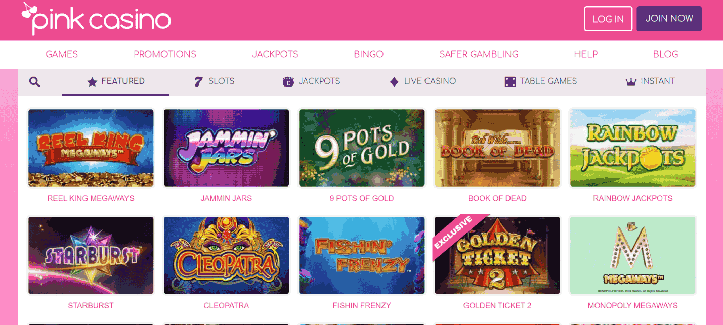 Pink Casino Reviews - Check Out Our Resplendent Grid of Games