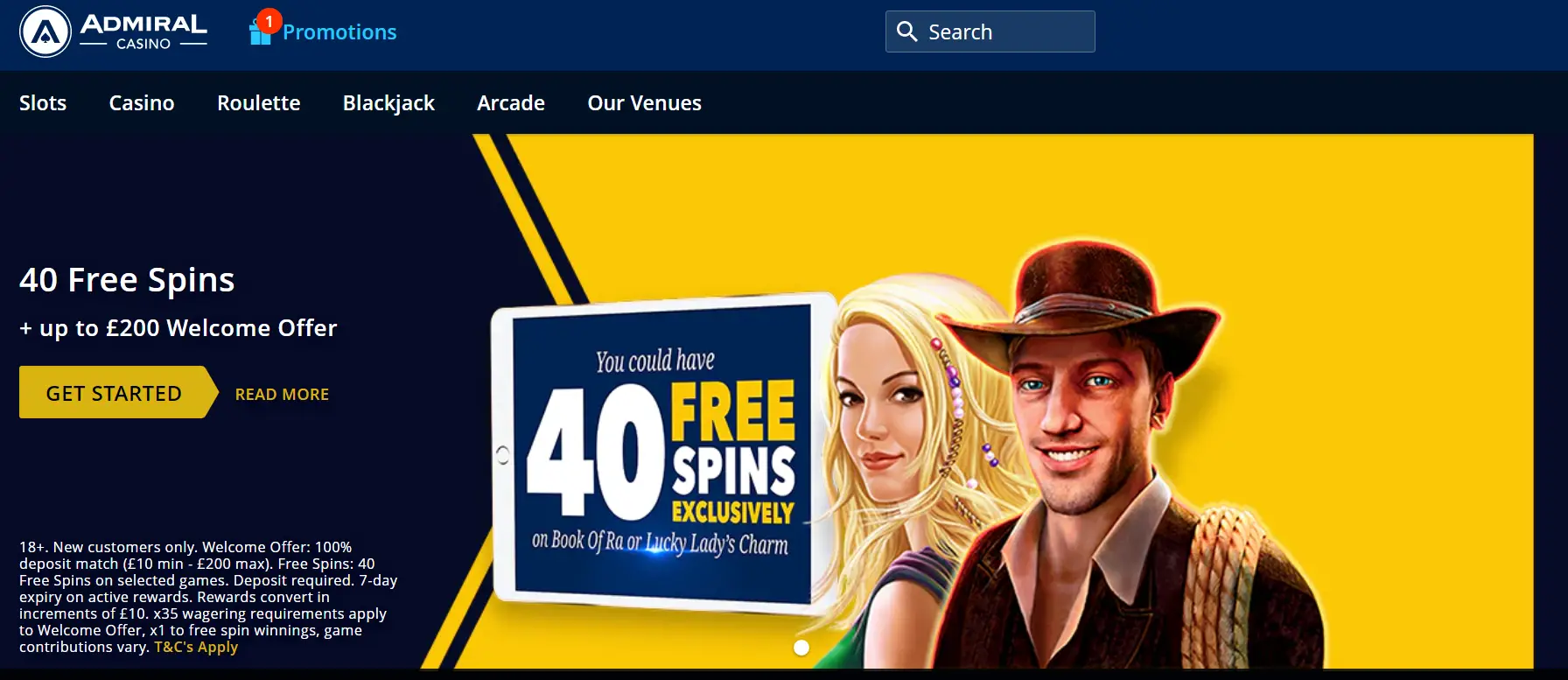 Admiral Casino Review - Get attractive welcome offers
