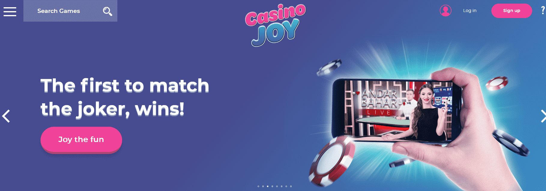 Casino Joy The company website