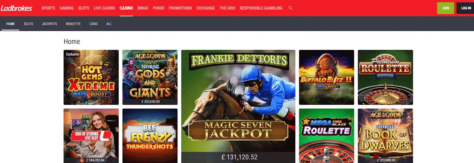Ladbrokes Online Casino review