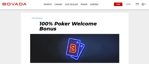 Bovada - Poker Welcome Bonus