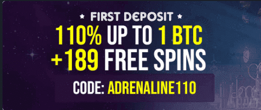 First Deposit Bonus @Casino Adrenaline