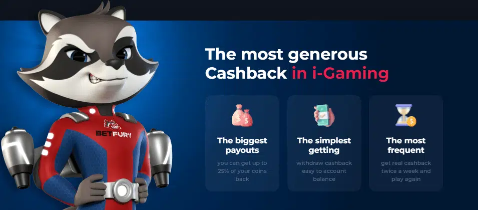 BetFury Cashback Offer BetFury Cashback Offer
