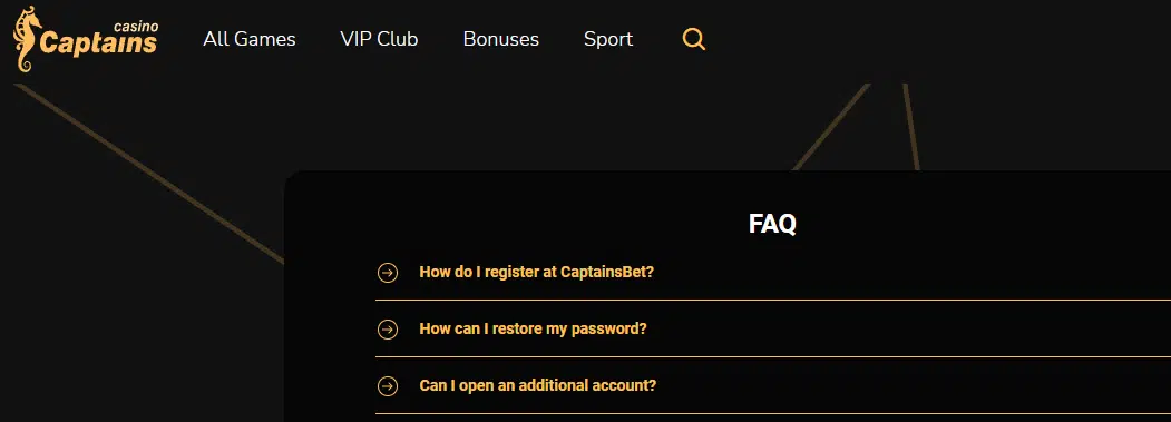 CaptainsBet Customer Support CaptainsBet Customer Support