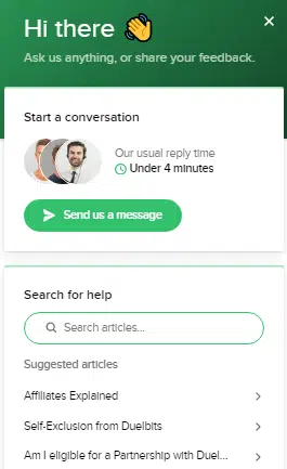 Duelbits Live Customer Support