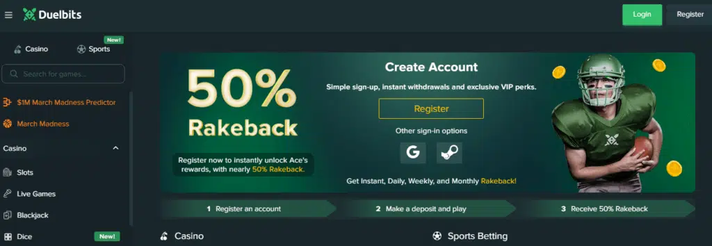 Duelbits User Interface