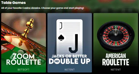 Table Games by WOW Casino