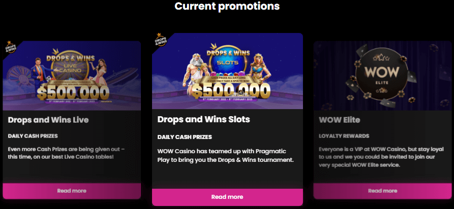 WOW Casino Promotions