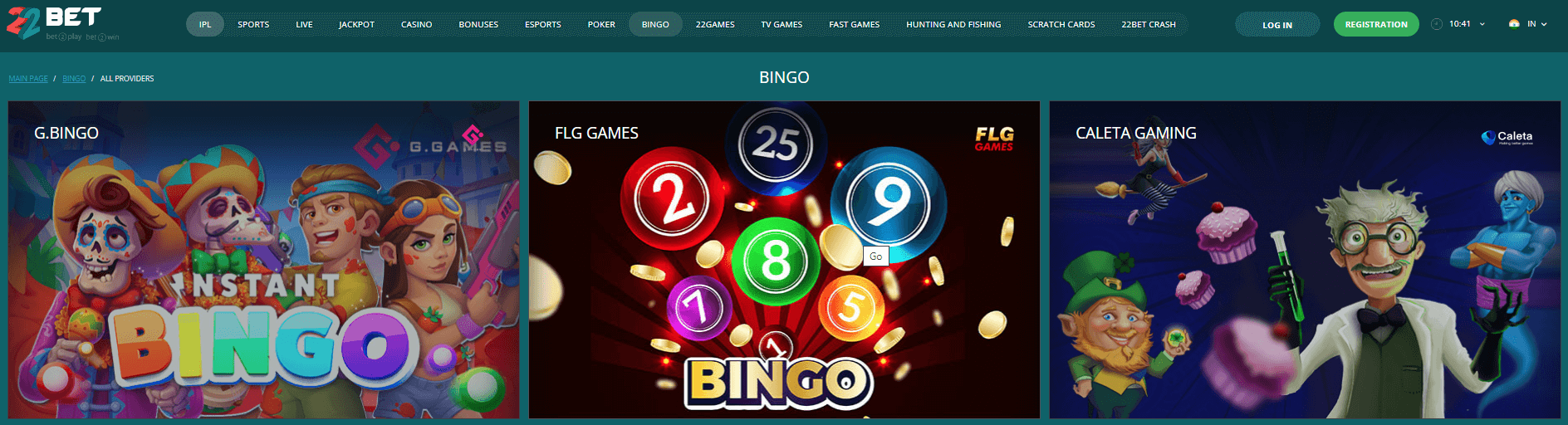 22Bet Bingo Games