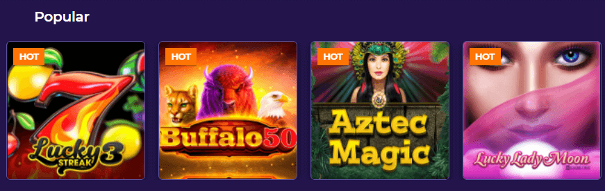 Andromeda Casino Popular Games