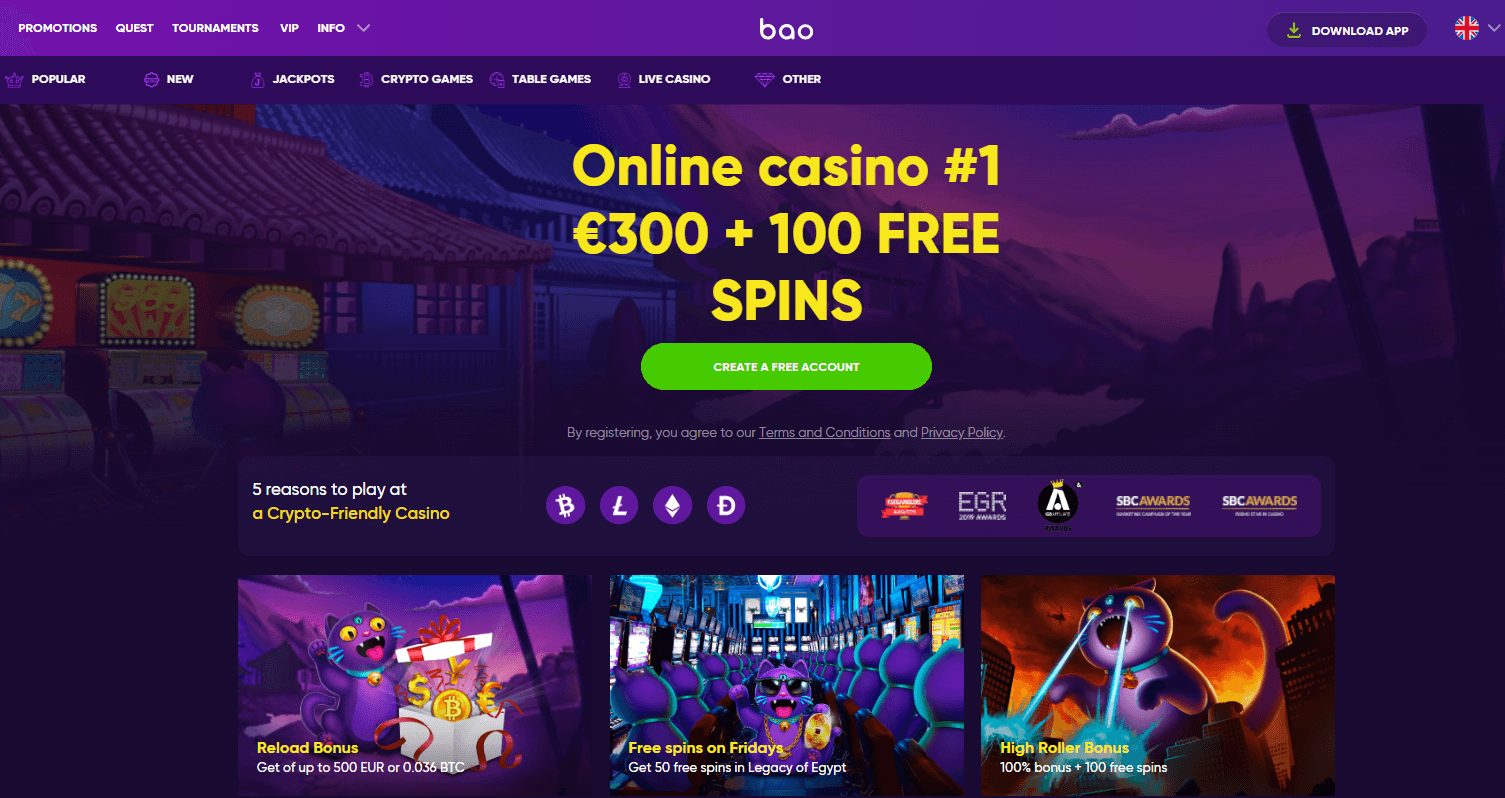 Bao Casino User Interface