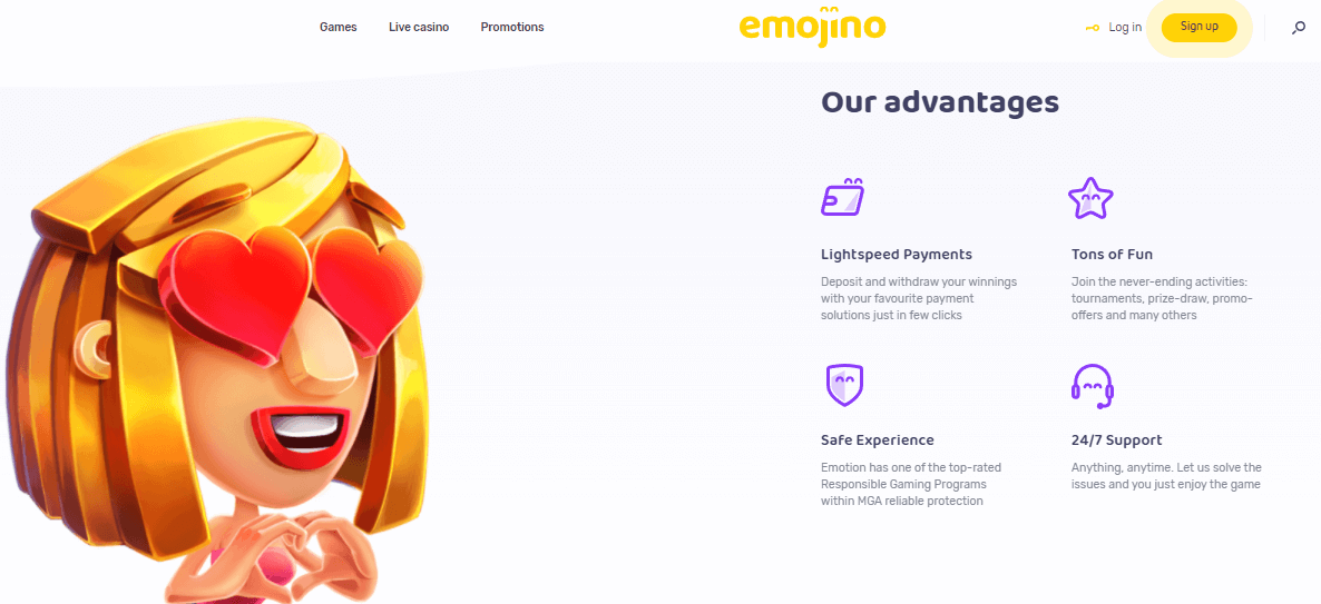 Benefits of Emojino Casino