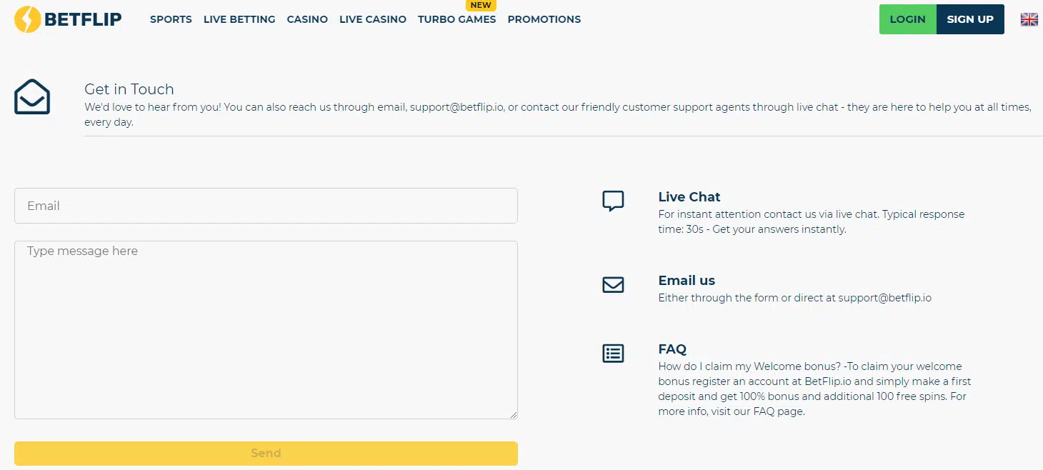 BetFlip Customer Support BetFlip Customer Support