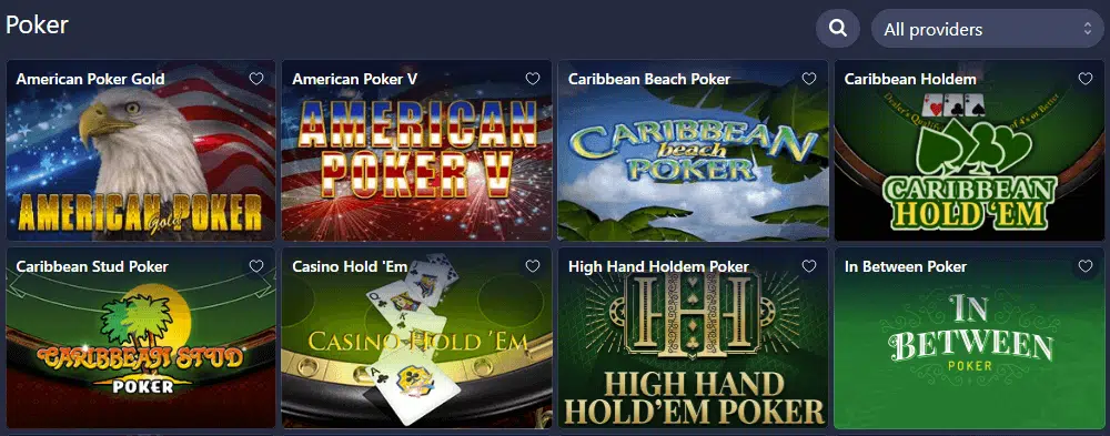 Betmaster Poker Games