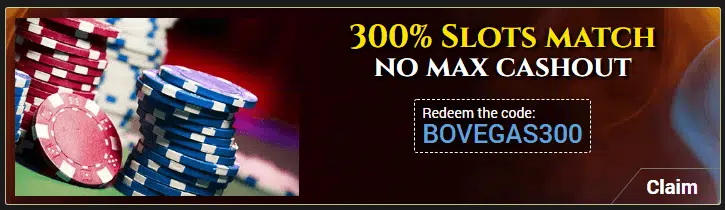 BoVegas Casino 300% Slots Match BoVegas Casino 300% Slots Match