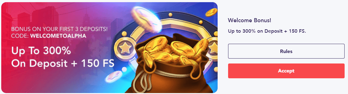 Casino Alpha Welcome Bonus Casino Alpha Welcome Bonus