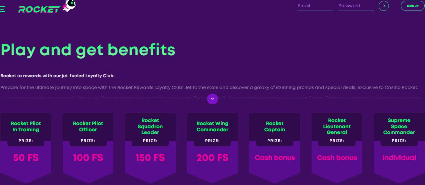 Casino Rocket Loyalty Club Casino Rocket Loyalty Club