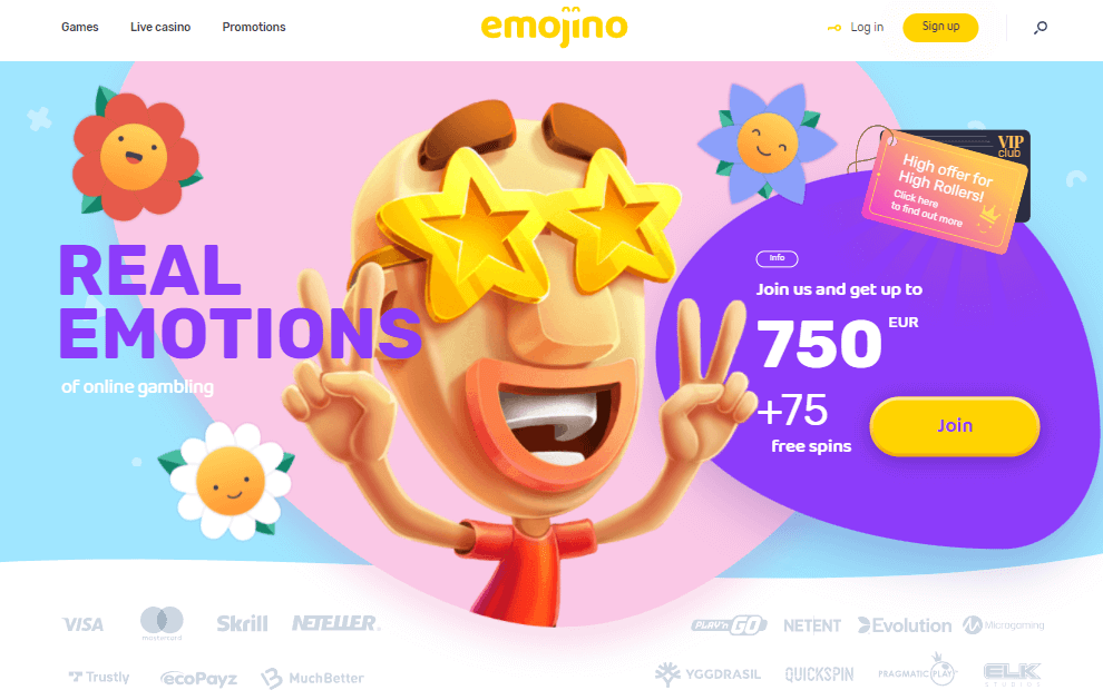 Emojino Casino User Interface