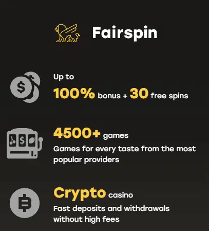 Features of Fairspin Casino Features of Fairspin Casino