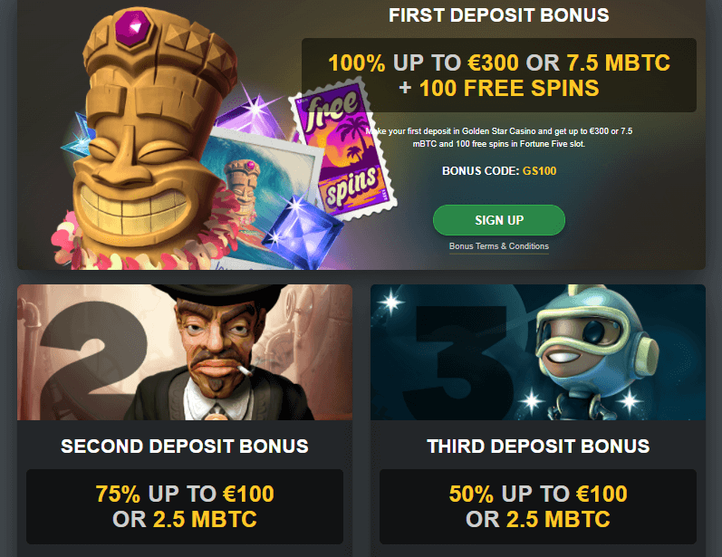Golden Star Casino Bonuses and Promotions