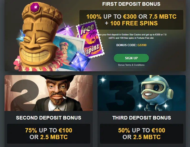 Golden Star Casino Bonuses and Promotions Golden Star Casino Bonuses and Promotions