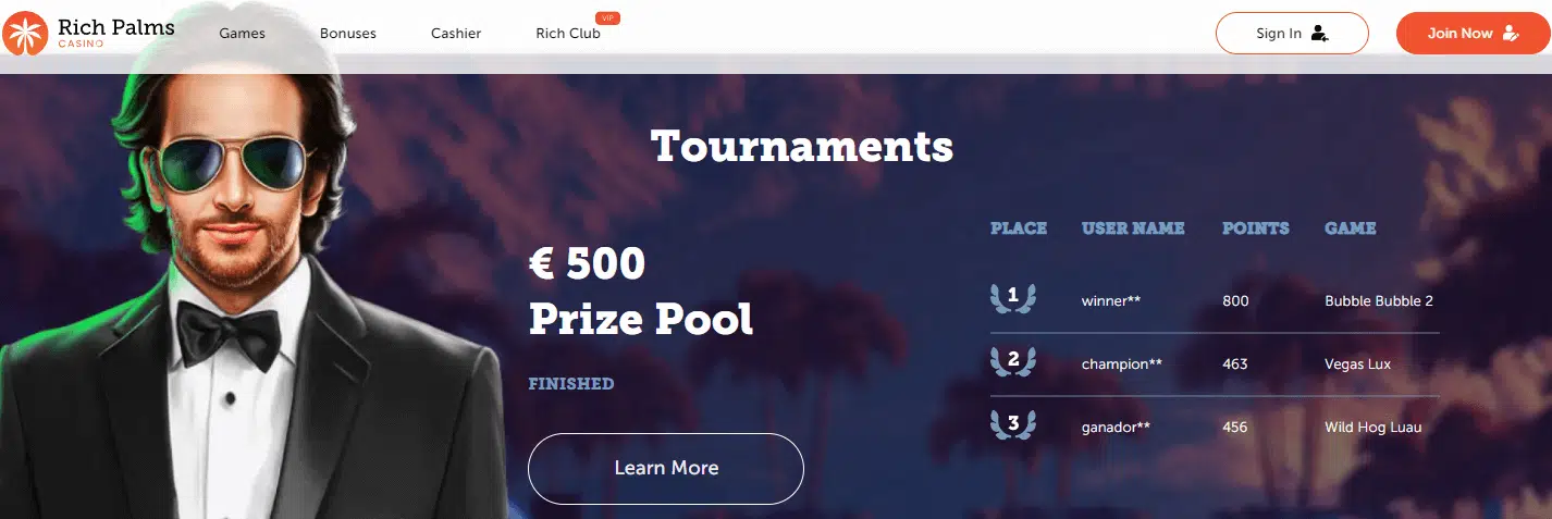Rich Palms Casino Tournaments