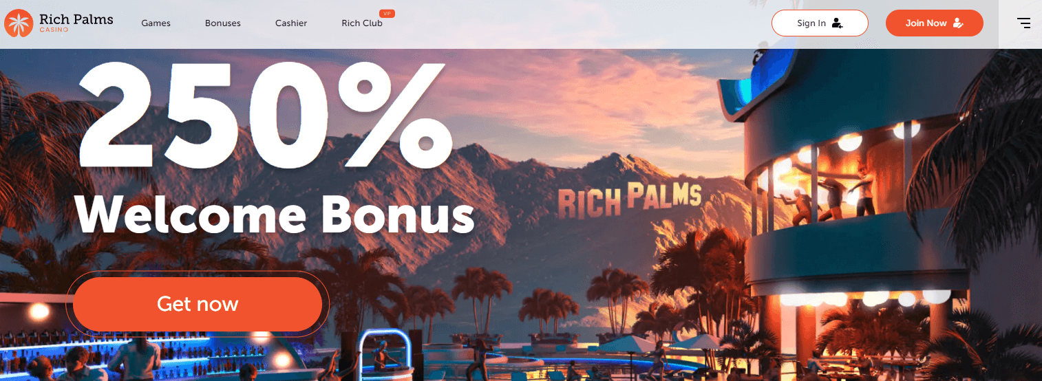 Rich Palms Casino User Interface