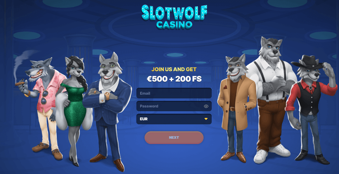 SlotWolf Casino User Interface