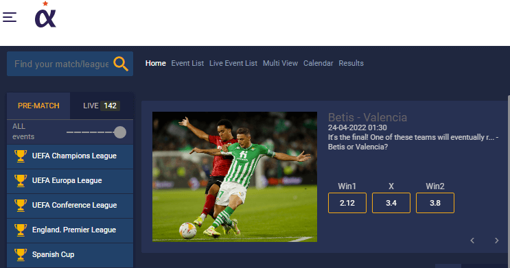 Sports & Virtual Sports at Casino Alpha Sports & Virtual Sports at Casino Alpha