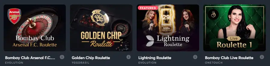 Sportsbet.io Roulette Games