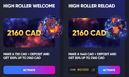 Beem Casino High Roller Bonuses
