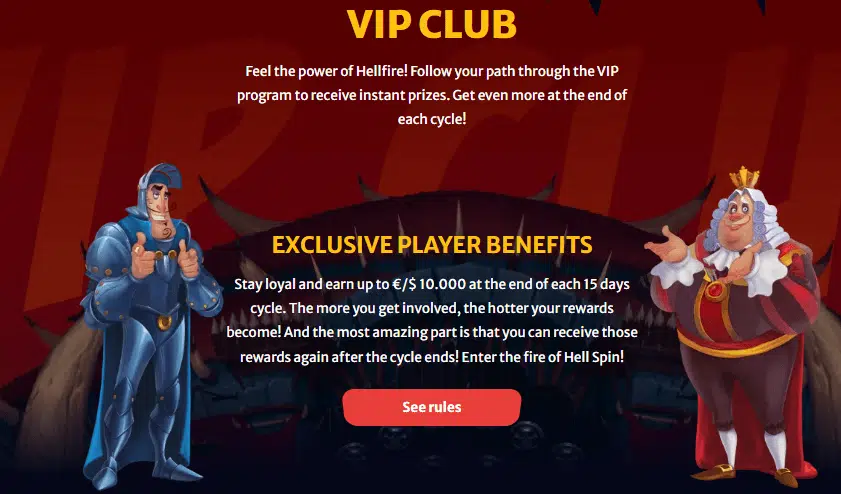 Hell Spin Casino VIP Club Hell Spin Casino VIP Club