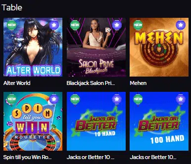 KatsuBet Table Games KatsuBet Table Games