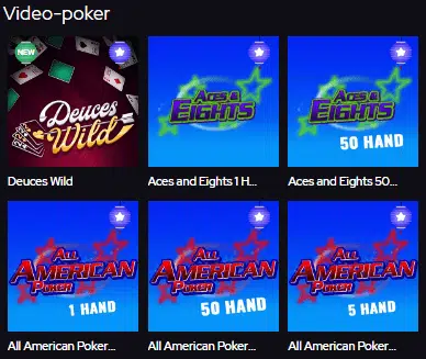 KatsuBet Video Poker Games KatsuBet Video Poker Games