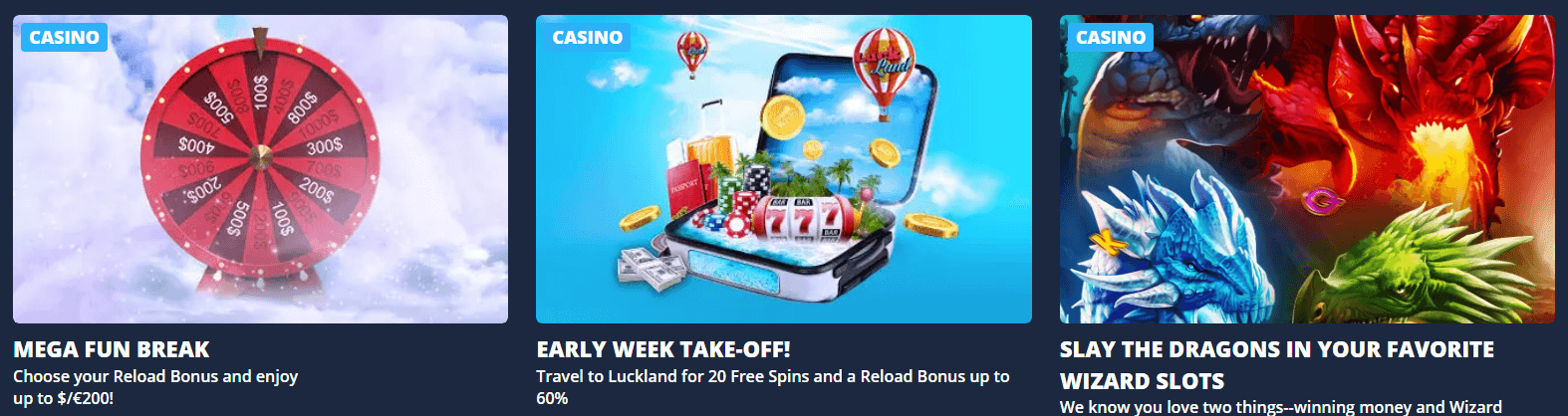 LuckLand Casino Bonuses