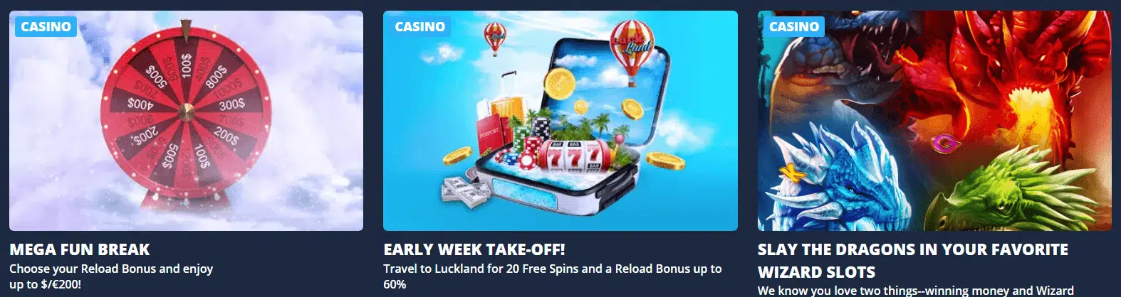 LuckLand Casino Bonuses