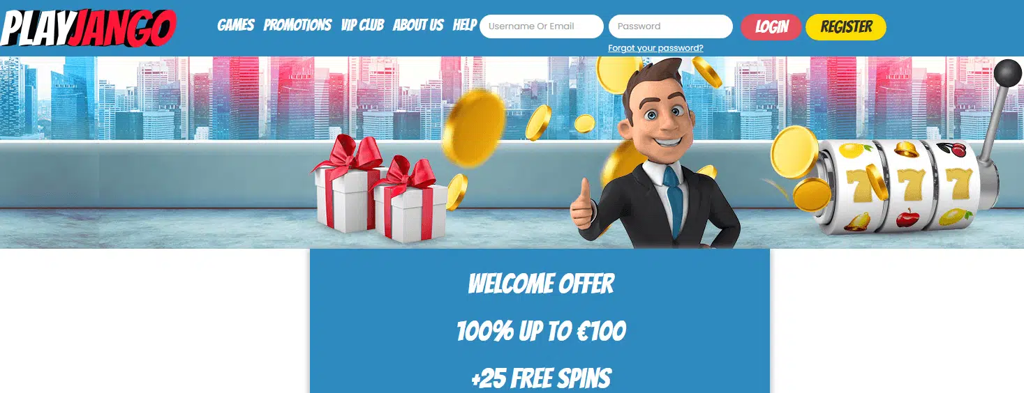 PlayJango Casino Welcome Bonus