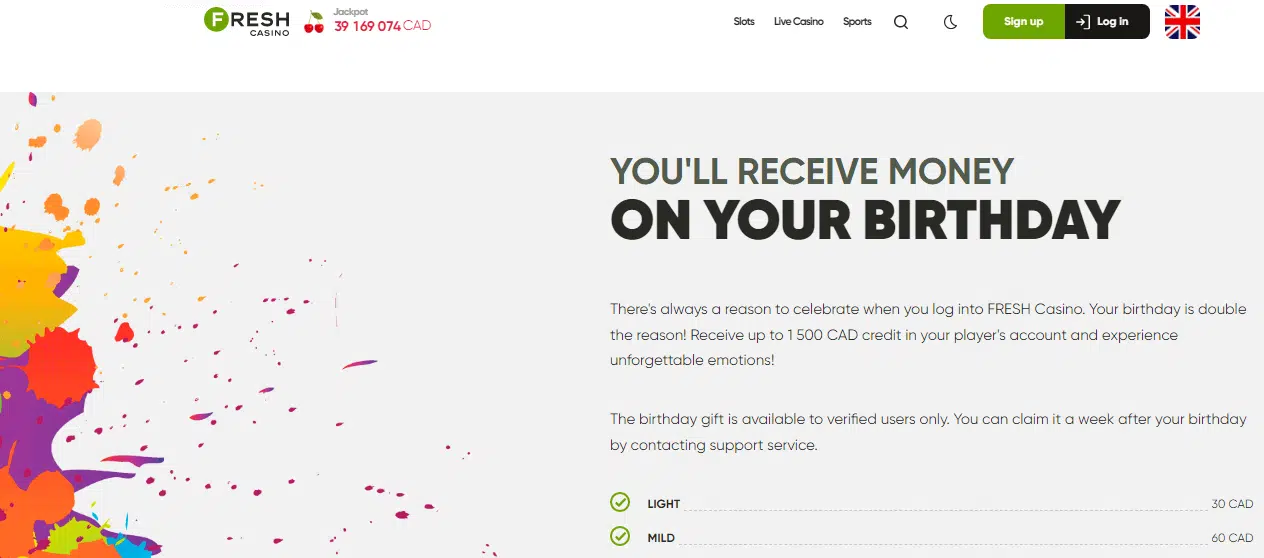 Fresh Casino Birthday Bonus Fresh Casino Birthday Bonus