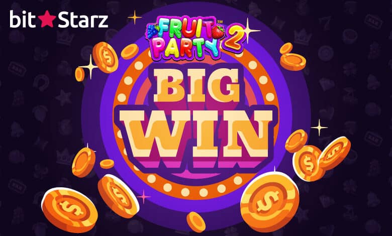 Streamer Wins Big at BitStarz in the Fruit Party 2 Slot